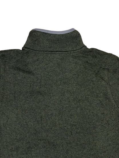 LL Bean Green Fleece Snap Jumper Medium