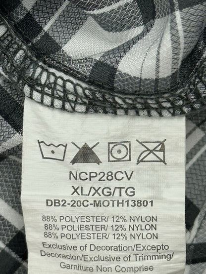 Wrangler Outdoor Grey Plaid Button Up Top XL
