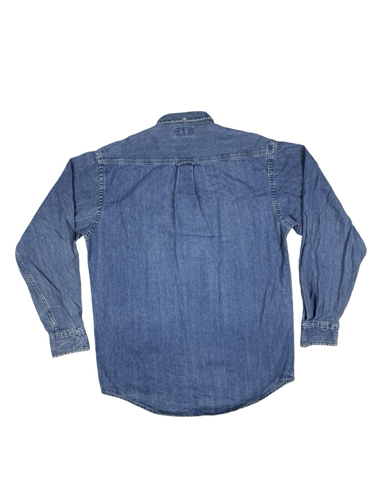 St John's Bay Vintage Blue Denim Workwear Shirt Small