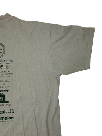 Vintage Green Cotton Michigan Triathlon '97 Americana Top XL