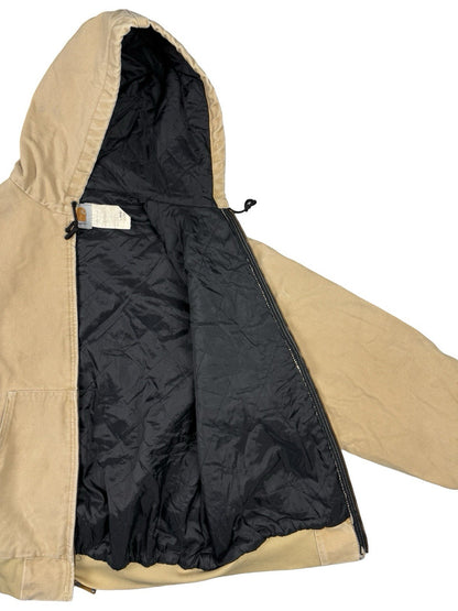 Carhartt Vintage 90s JQ295 Wheat Brown Quilted Canvas Active Jacket Large USA