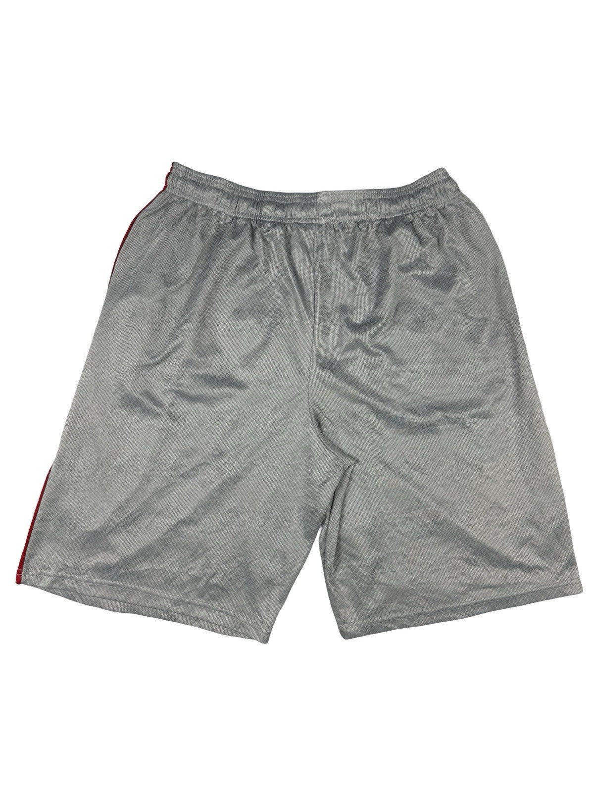 Champion Grey Polyester Spell Out Logo Basketball Sport Shorts Large