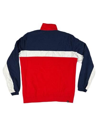 Puma Retro Red Colourblock Zip Track Jacket Large
