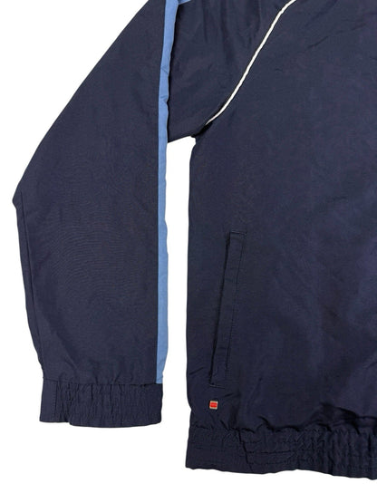Puma Blue Retro Mesh Lined Y2K Zip Track Jacket Large