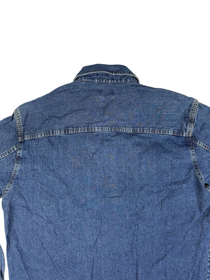 Levi's Retro Blue Cotton Denim Button Up Collared Shirt Small