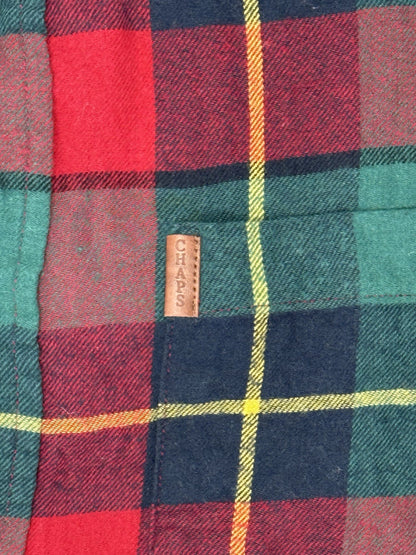 Chaps Multi Brushed Flannel Plaid Shirt Medium