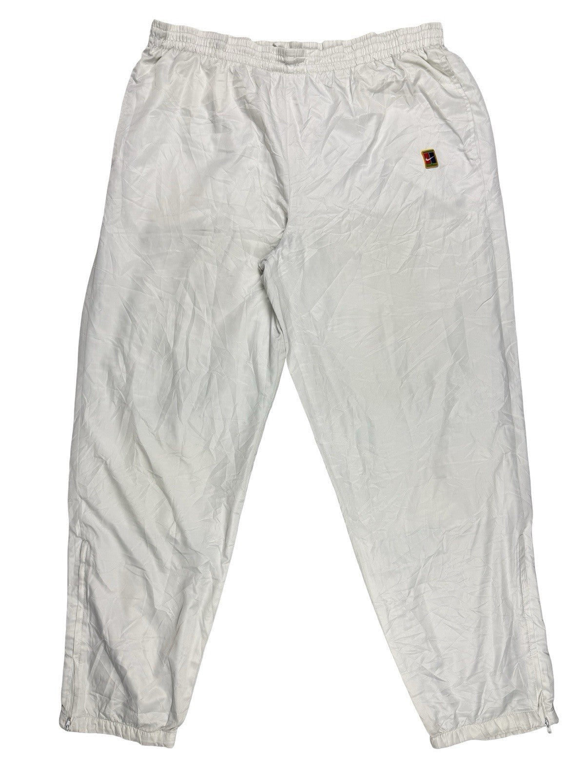 Nike Vintage 90s White Lined Tracksuit Bottom Trousers XL