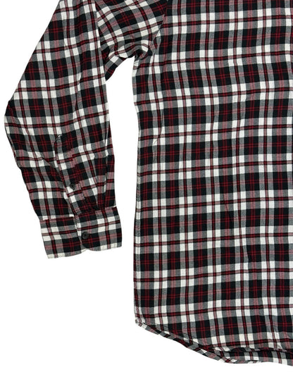 Chaps Retro Red Plaid Cotton Button Up Collared Shirt XL