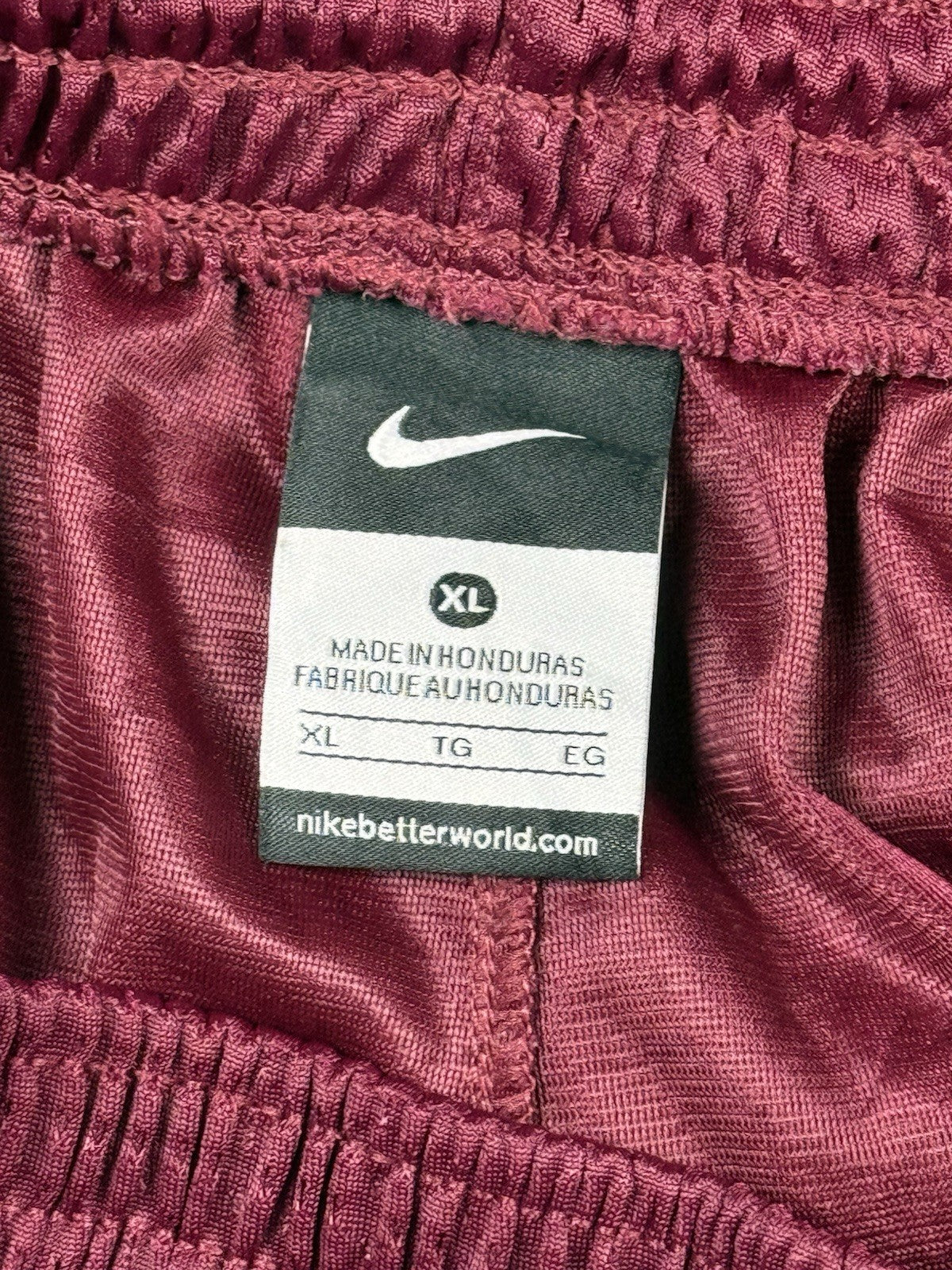 Nike Maroon Lined Mesh Basketball Sport Active Shorts XL