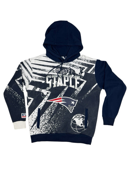 NFL Staple Blue New England Patriots Go Pats Hoodie XL