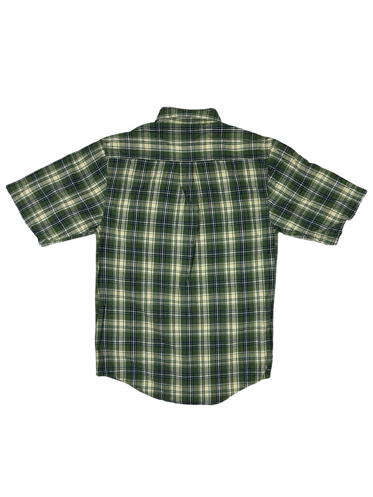 Carhartt Green Plaid Cotton Short Sleeve Flannel Shirt Small