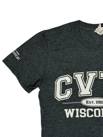 Retro Grey Printed Chippewa Valley Technical College Top Small