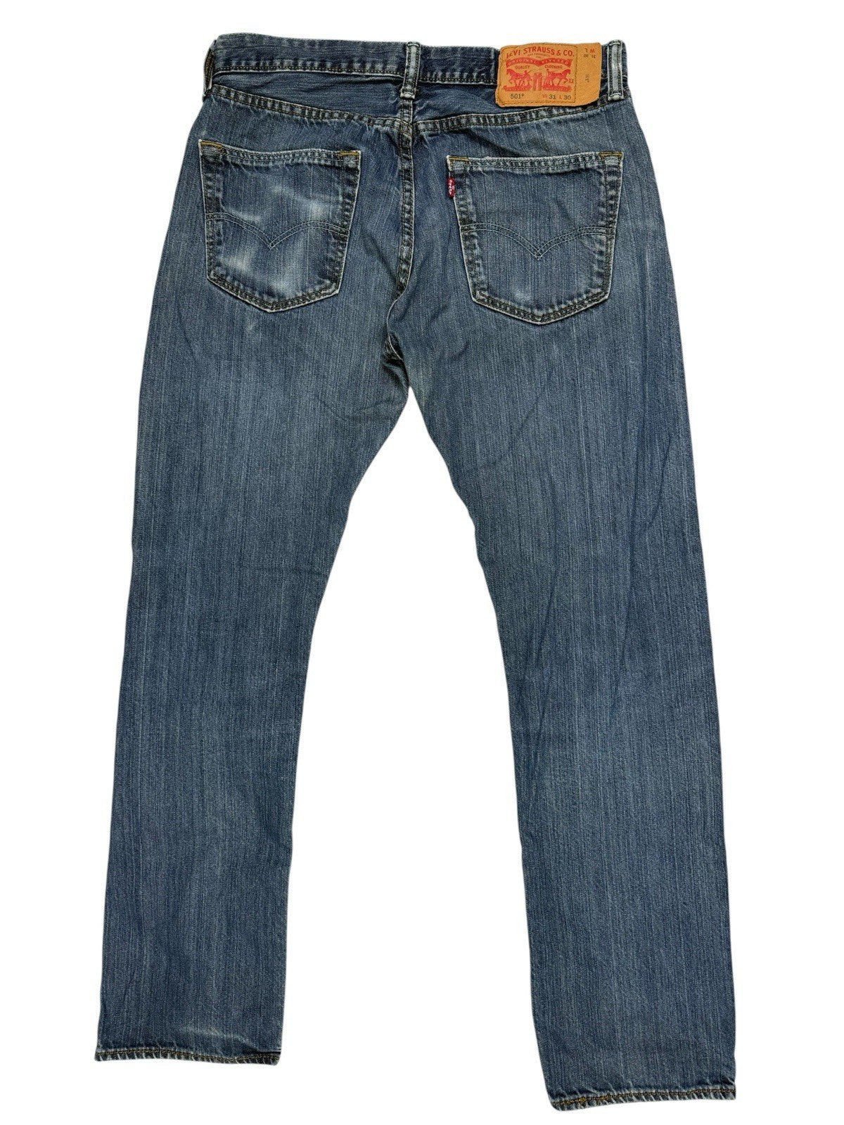 Levi's 501 Blue Straight Leg Denim Jeans 31W 30L