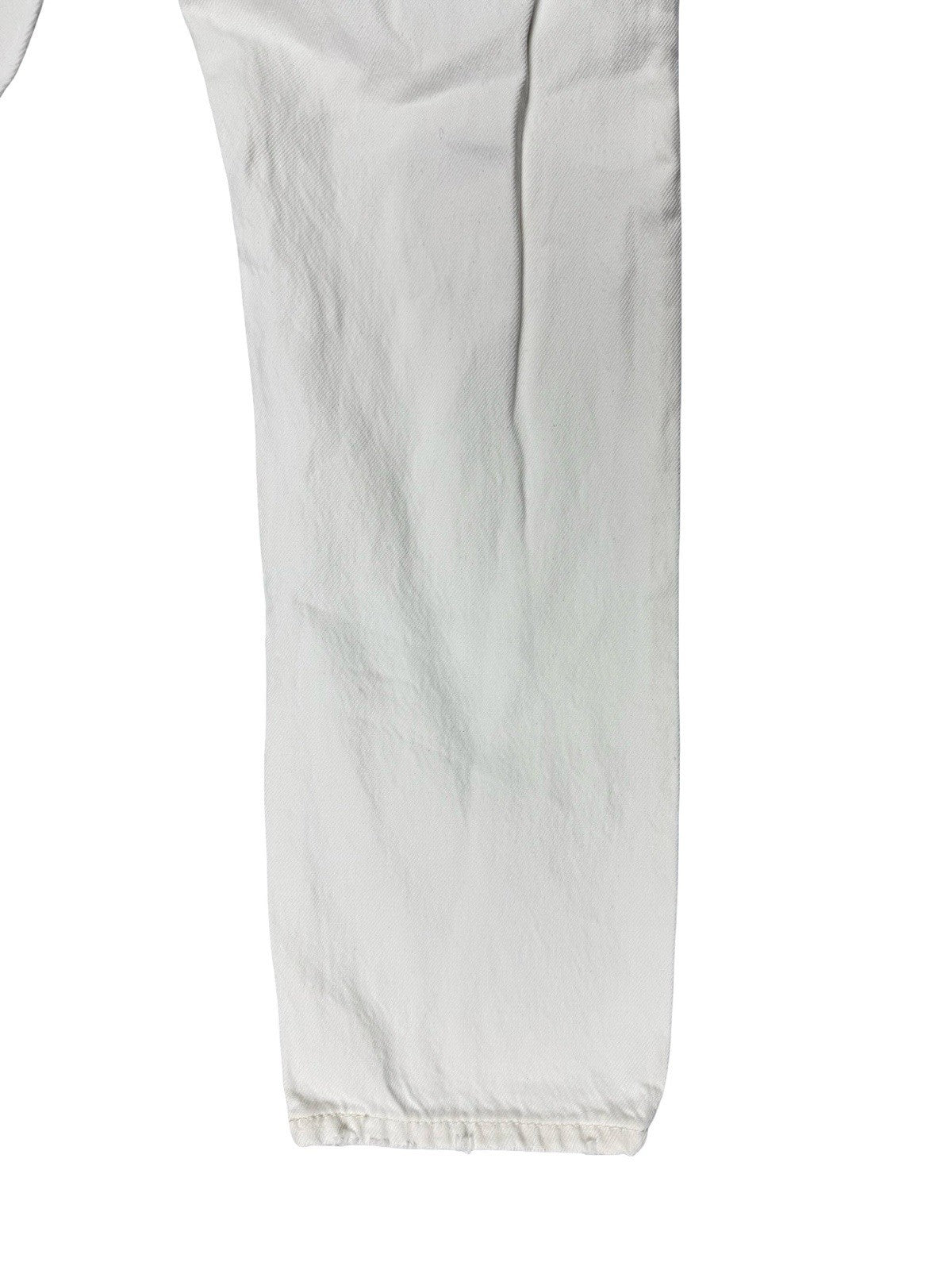 Levi's 501 CT White Distressed Denim Jeans 28W 32L