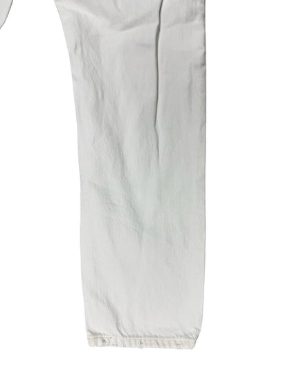 Levi's 501 CT White Distressed Denim Jeans 28W 32L