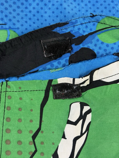 Quiksilver Retro Y2K Crazy Fox Pattern Board Swim Shorts 34W Large