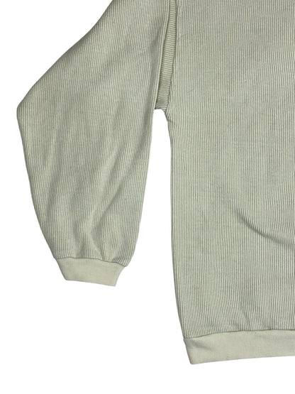 Reebok Retro Cream 1/4 Zip Knit Jumper Medium
