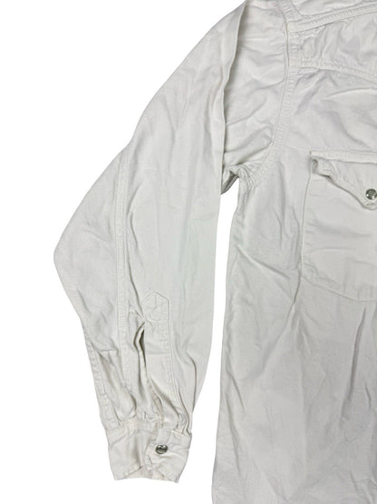Levi's Vintage Pearl Snap White Western Long Sleeve Button Shirt Medium