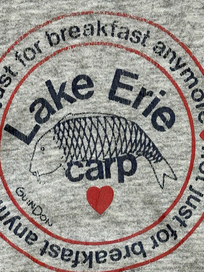 Lake Erie Vintage Funny Print Grey Jumper XL