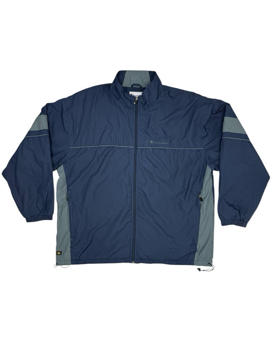 Champion Blue Retro Zip Polyester Jacket 2XL