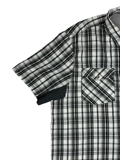 Wrangler Outdoor Grey Plaid Button Up Top XL
