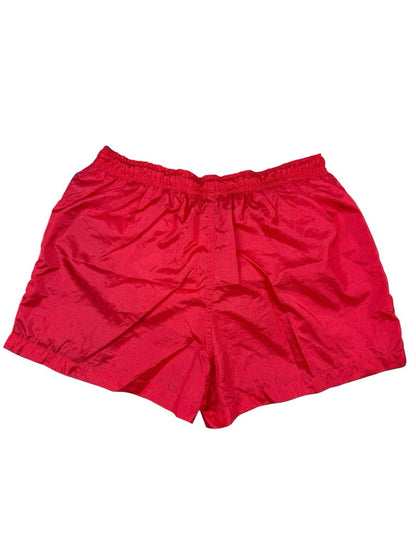 Wilson Vintage Red Nylon Swim Sport Shorts Large