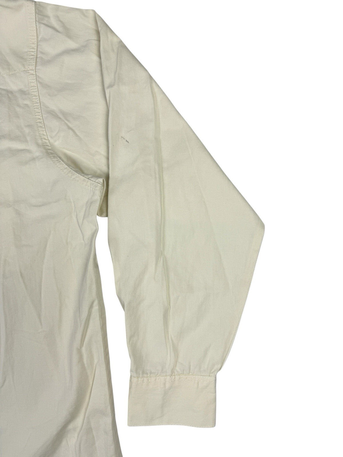 Lee Vintage 90s Off White Pearl Snap Shirt Large