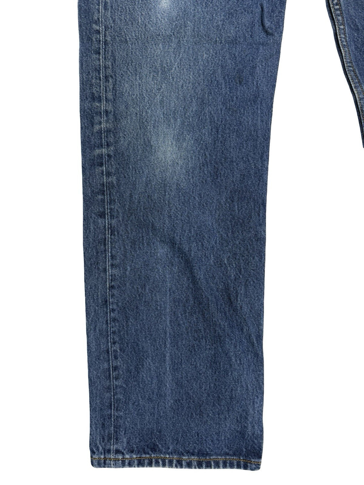 Levi's 501 Original Blue Straight Leg Button Fly Denim Jeans 38W 32L