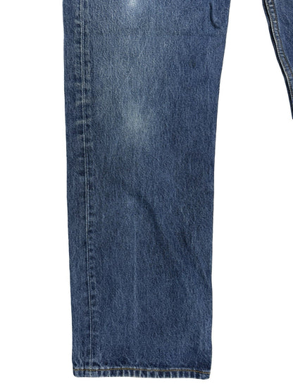 Levi's 501 Original Blue Straight Leg Button Fly Denim Jeans 38W 32L