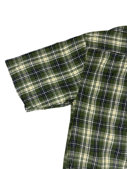 Carhartt Green Plaid Cotton Short Sleeve Flannel Shirt Small