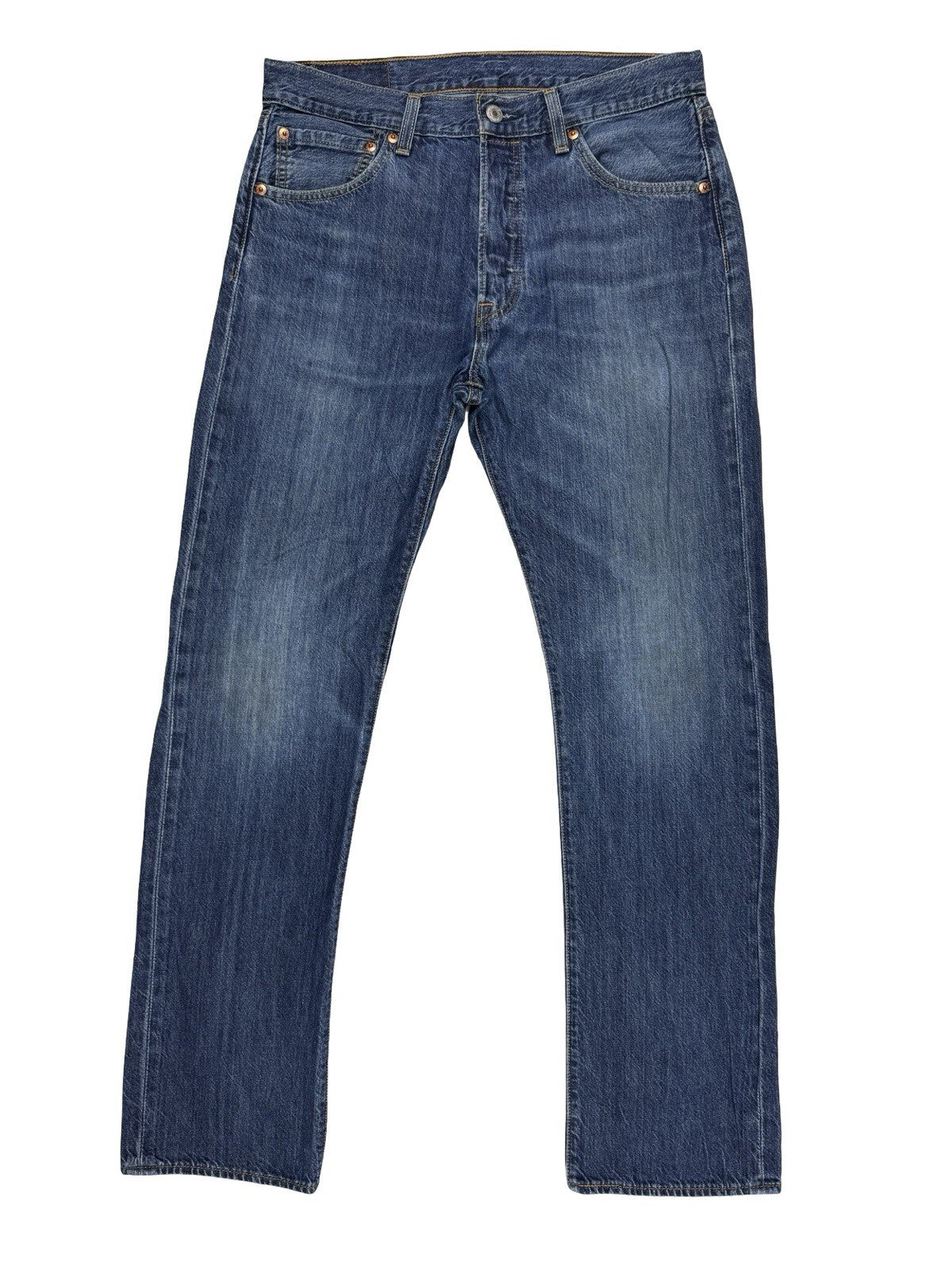 Levi's 501 Blue Straight Leg Denim Jeans 32W 32L