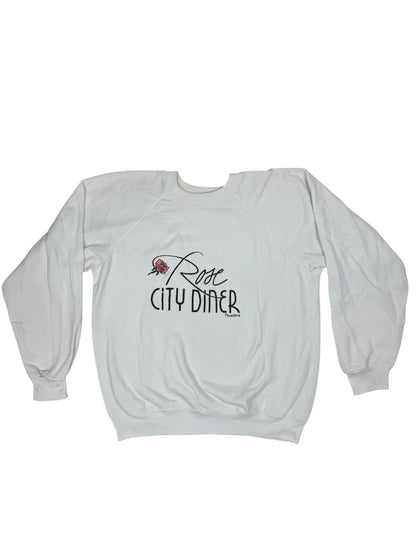 Rose City Diner Pasadena Vintage White Sweater Jumper Medium