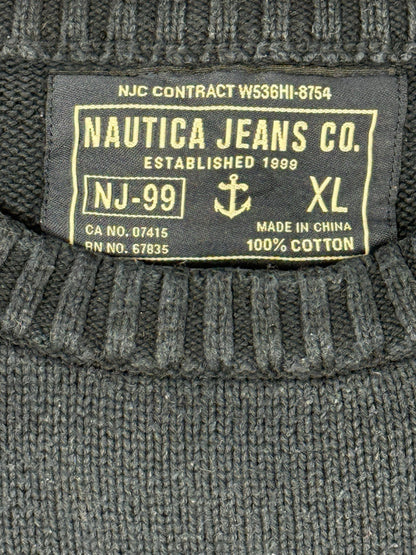 Nautica Retro Blue Striped Cotton Jumper XL