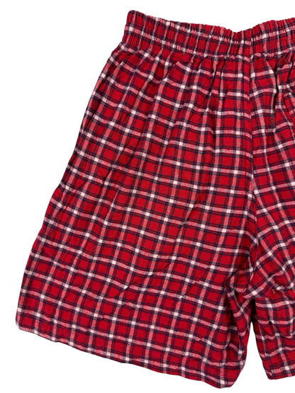 GOTCHA Red Tartan Plaid Cotton Shorts Medium