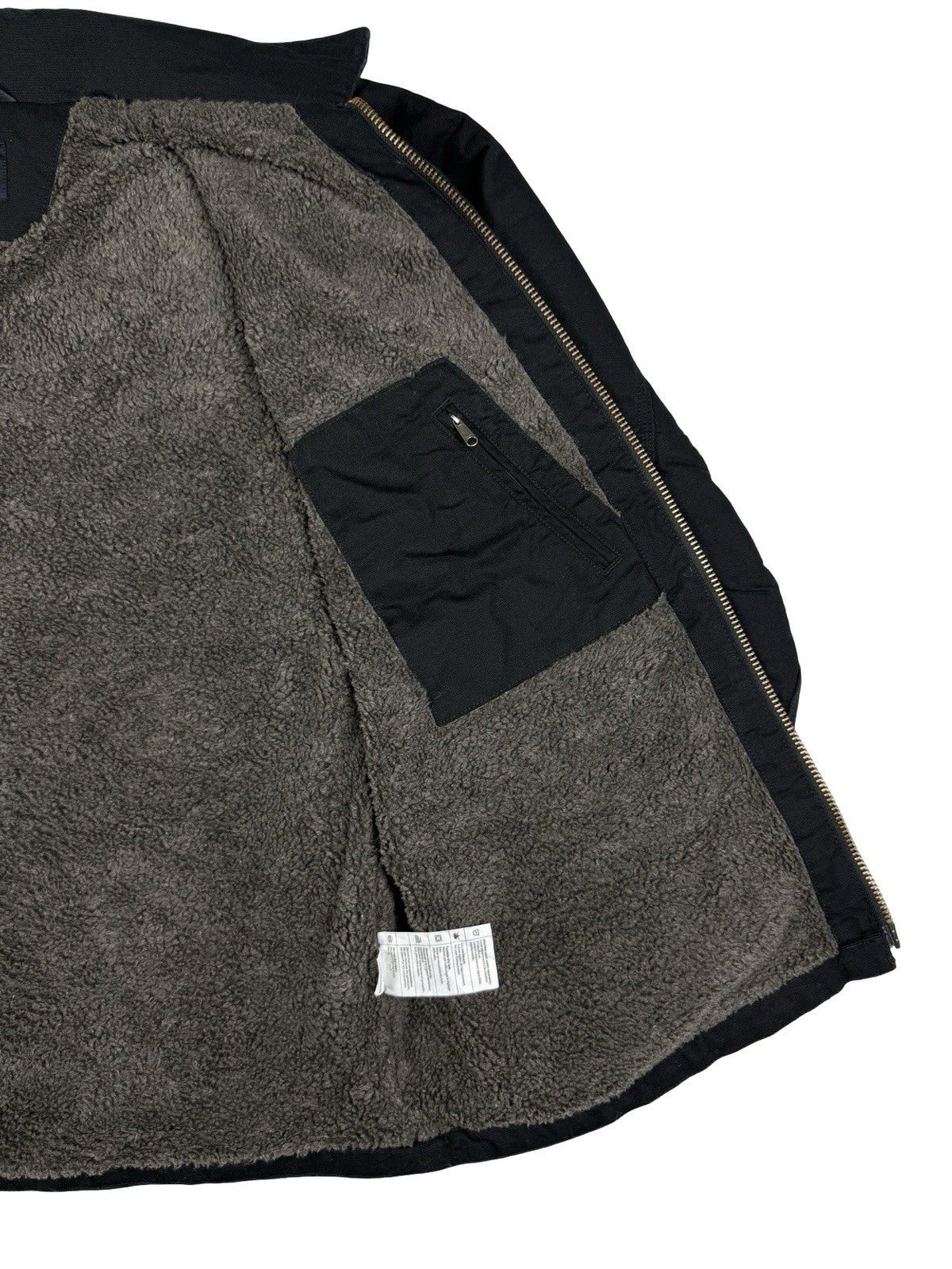 Carhartt Black Sherpa Lined Loose Fit Jacket Large