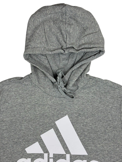 Adidas Grey Spellout Logo Hoodie 2XL