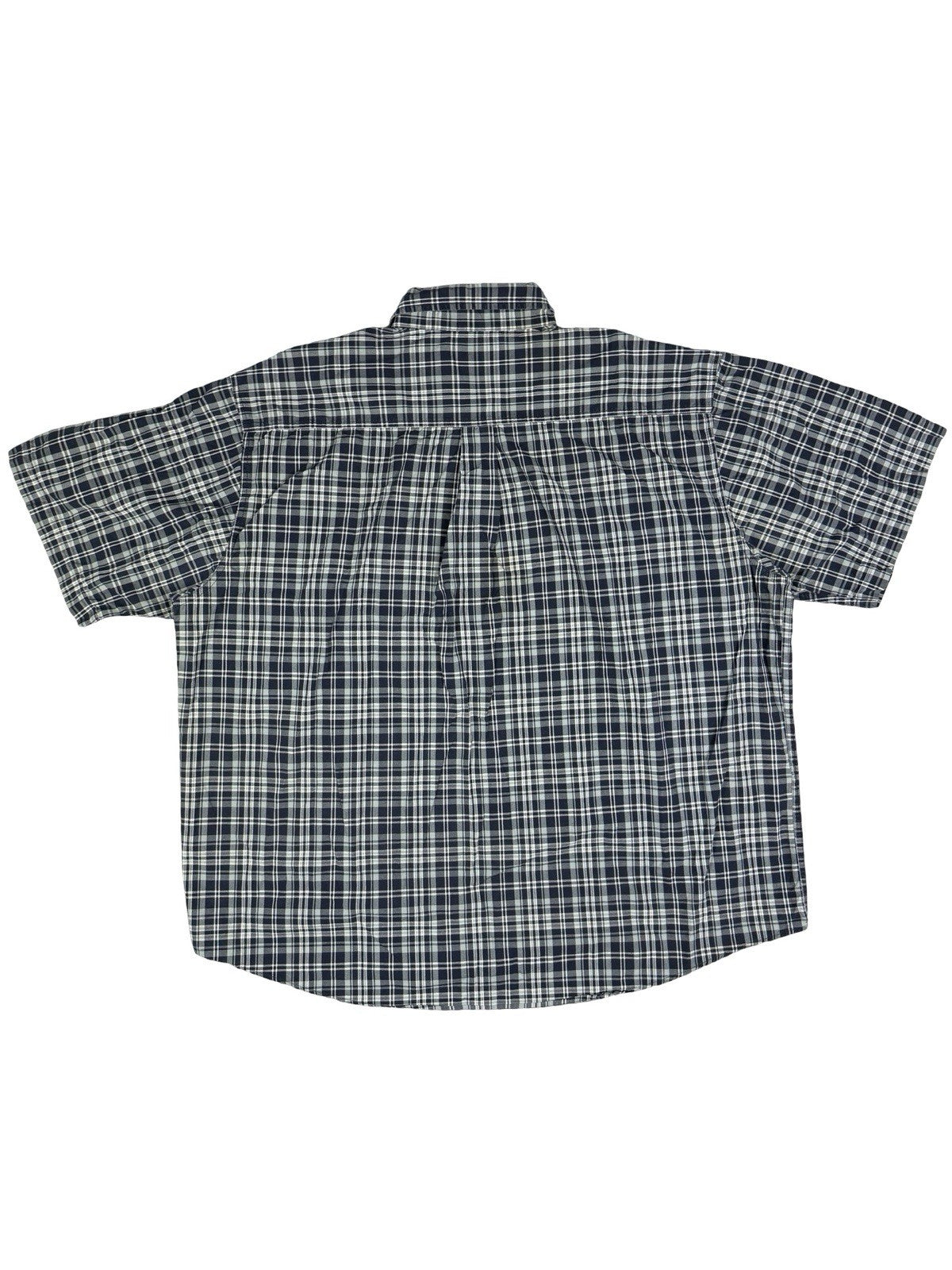 Carhartt Essential Blue Plaid Short Sleeve Button Cotton Shirt 2XL