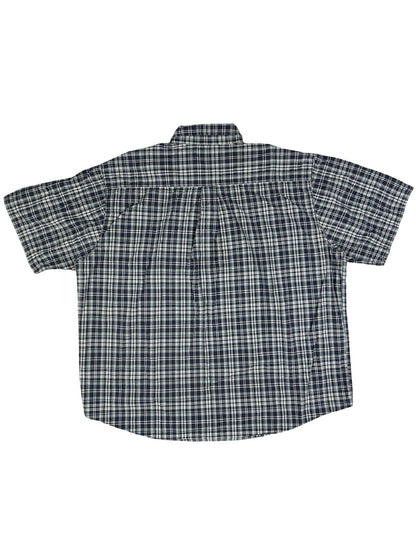 Carhartt Essential Blue Plaid Short Sleeve Button Cotton Shirt 2XL