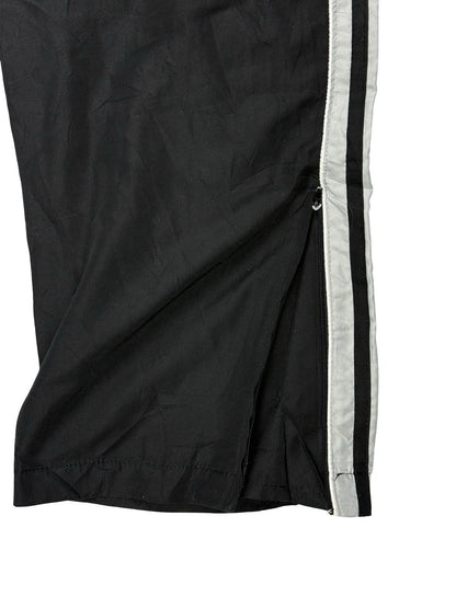 Adidas Vintage Lined Black Polyester Tracksuit Bottoms Pant Trousers Large