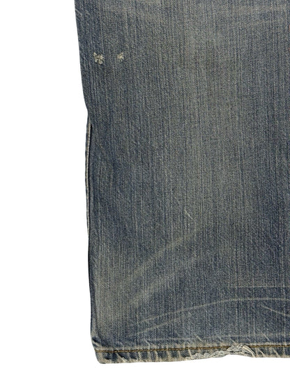Levi's 501 Original Blue Straight Leg Button Fly Denim Jeans 36W 32L