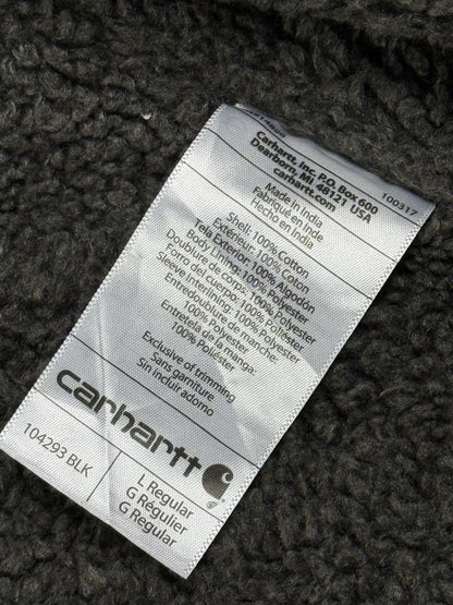 Carhartt Black Sherpa Lined Loose Fit Jacket Large