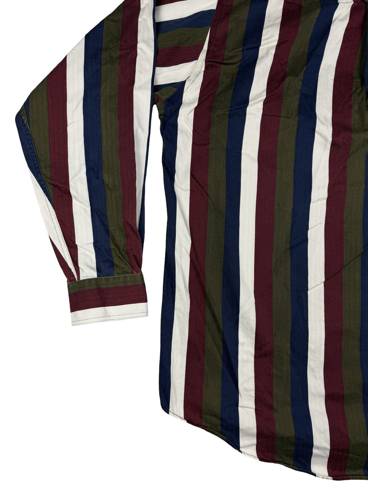 Hunt Club Retro Multi Striped Cotton Shirt Large