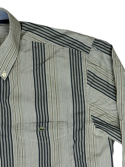 Lacoste Retro Blue Striped Shirt Large