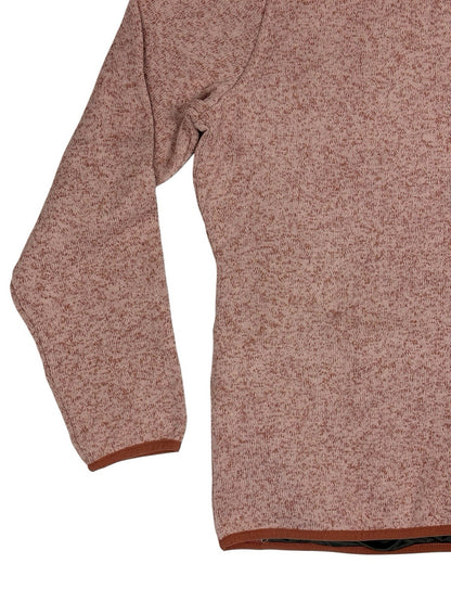 LL Bean Pink Sweater Fleece Pullover Jumper Small