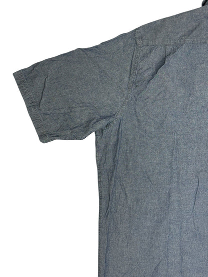 Wrangler Blue Cotton Collared Short Sleeve Shirt 2XL