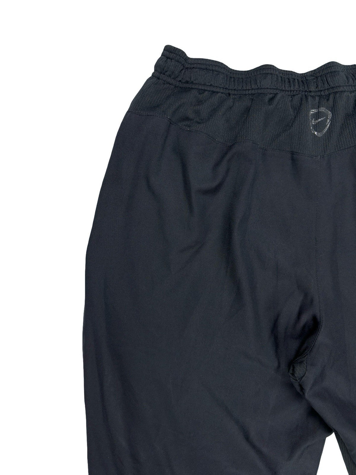 Nike Black Polyester Active Zipped Track Pant Bottoms Medium