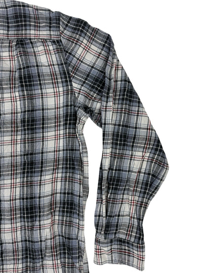 Carhartt Trumbull Grey Plaid Flannel Cotton Shirt Large Relaxed Fit Regular