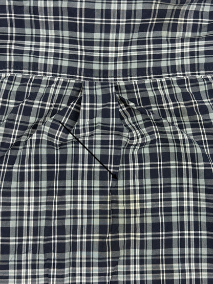 Carhartt Essential Blue Plaid Short Sleeve Button Cotton Shirt 2XL