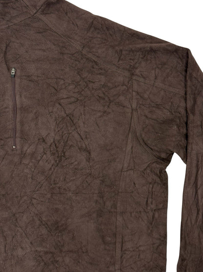 LL Bean Brown 1/4 Zip Fleece Jumper 2XL Tall