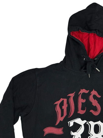 Diesel Black Print Logo Hoodie Small